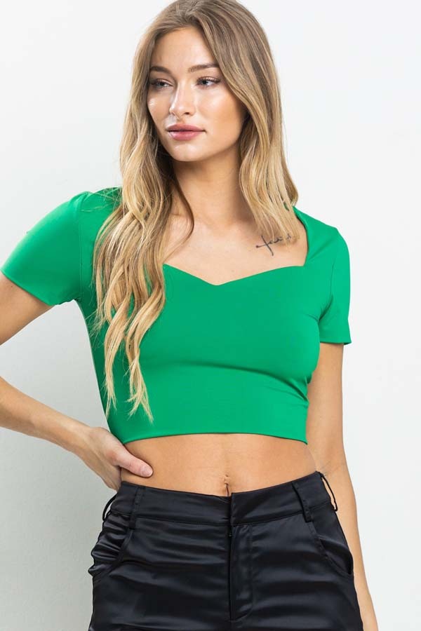 Kelly Green Crop Top