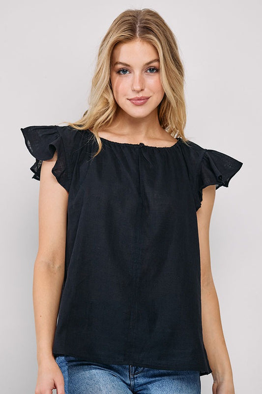 Black mini Sleeves Top